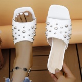 Casual Beading Solid Color Square Out Door Shoes (Heel Height 2.75in)