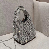 Celebrities Elegant Solid Chains Sequined Rhinestone Bags