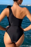 Sexy Solid Patchwork Backless Swimwears (With Paddings)