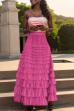 Celebrities Elegant Solid Mesh High Waist Type A Solid Color Bottoms
