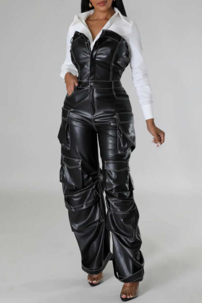 Sexy Solid Backless Strapless Skinny Jumpsuits