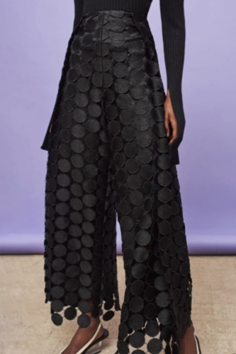 Casual Solid Patchwork Straight High Waist Conventional Solid Color Trousers