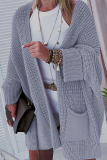 Casual Solid Cardigan Outerwear