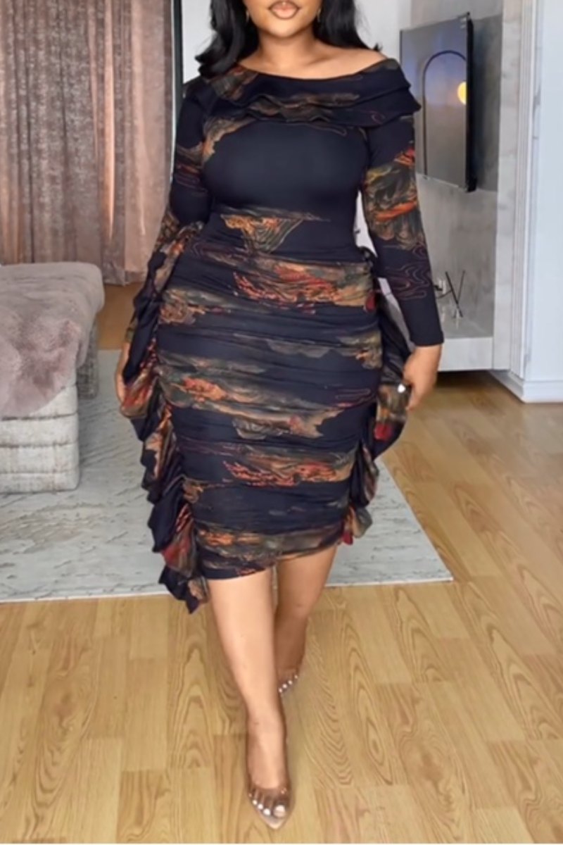 Elegant Solid Fold Stringy Selvedge Pleated Oblique Collar Evening Dresses