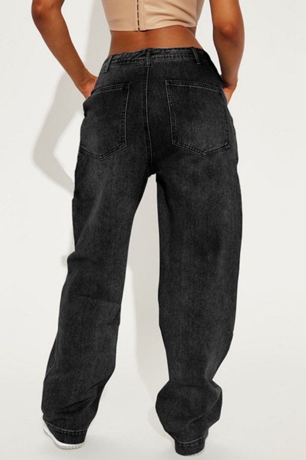 Casual Basic High Waist Regular Denim Jeans main image 1