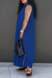 Casual Solid Basic Hooded Collar Long Dress Dresses