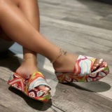 Casual Patchwork Printing Solid Color Round Out Door Shoes