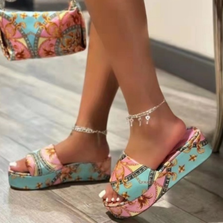 Casual Patchwork Printing Solid Color Round Out Door Shoes