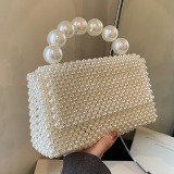 Casual Daily Solid Pearl Weave Bags