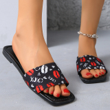 Casual Patchwork Printing Square Comfortable Shoes