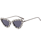 Casual Patchwork Rhinestone Sunglasses