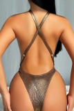 Sexy Solid Backless Swimwears (With Paddings)