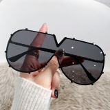 Casual Solid Patchwork Basic Sunglasses