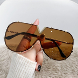 Casual Solid Patchwork Basic Sunglasses