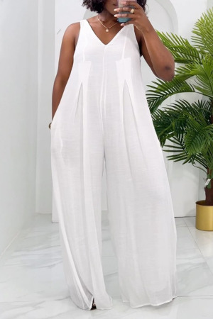 Casual Street Daily Elegant Simplicity Solid Color Spaghetti Strap Regular Jumpsuits