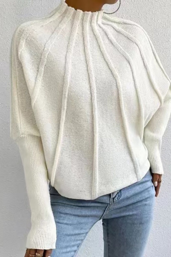 Casual Solid Basic Half A Turtleneck Tops
