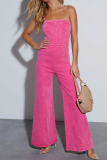 Casual Simplicity Solid Make Old Regular Jumpsuits