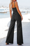 Casual Simplicity Solid Patchwork Regular Jumpsuits