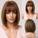 Casual Gradual Change Solid Patchwork Wigs