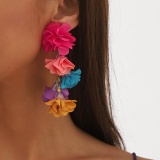 Casual Sweet Patchwork Flowers Earrings