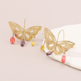 Casual Butterfly Patchwork Earrings