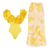 Sexy Print Solid Patchwork Swimwears (With Paddings)