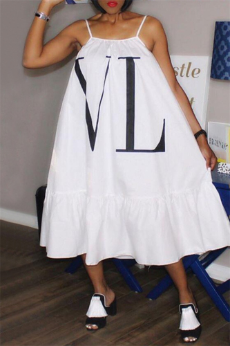 Casual Print Backless Spaghetti Strap Sleeveless Dresses Casual Print Backless Spaghetti Strap Sleeveless Dresses