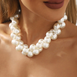 Casual Party Elegant Solid Patchwork Pearl Necklaces