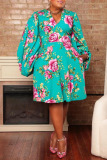 Casual Street Daily Elegant Vacation Floral Printing V Neck Dresses