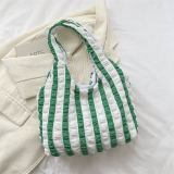 Casual Simplicity Plaid Solid Fold Contrast Bags