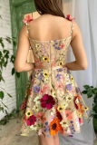 Sweet Elegant Flowers Lace Embroidered Princess Dresses