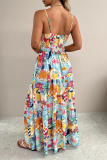 Casual Vacation Fruit printing With Bow Printed Dresses