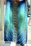 Casual Print Patchwork Swimwears Cover Up (Subject To The Actual Object)