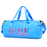 Light Blue Casual Sportswear Hot Drilling Patchwork Zipper Bags