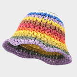 Casual Vacation Simplicity Patchwork Contrast Hat