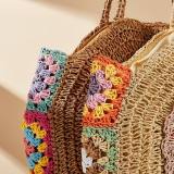 Casual Daily Patchwork Weave Bags