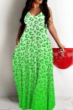 Graphic Print Sleeveless Off Shoulder Loose Daily Vacation Cami Maxi Dress
