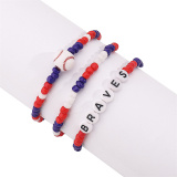 Casual Daily Letter Patchwork Bracelets Three Piece Set