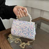 Celebrities Elegant Solid Sequins Chains Bags