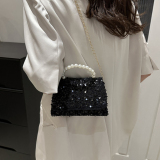 Celebrities Elegant Solid Sequins Chains Bags