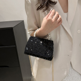 Celebrities Elegant Solid Sequins Chains Bags