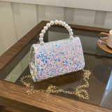 Celebrities Elegant Solid Sequins Chains Bags