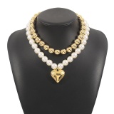 Casual Heart Shaped Pearl Necklaces