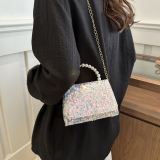 Celebrities Elegant Solid Sequins Chains Bags