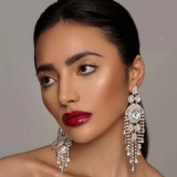 Daily Party Patchwork Tassel Rhinestone Earrings