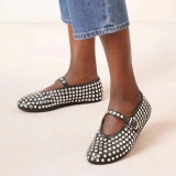 Casual Rivets Patchwork Round Out Door Flats Shoes