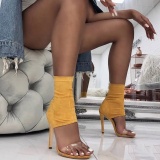 Casual Patchwork Solid Color Pointed Out Door Shoes (Heel Height 4.33in)