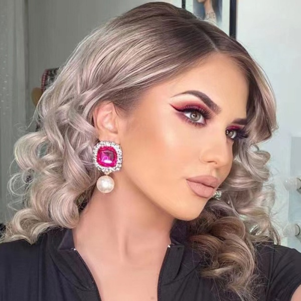 Daily Patchwork Pearl Rhinestone Earrings