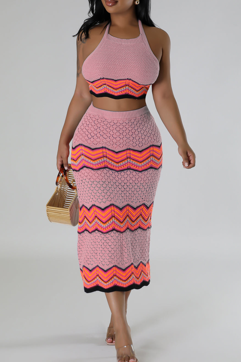 Strappy Sleeveless Striped Bandage Top