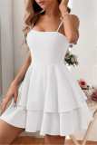 Sexy Casual Solid Backless With Bow Spaghetti Strap A Line Dresses